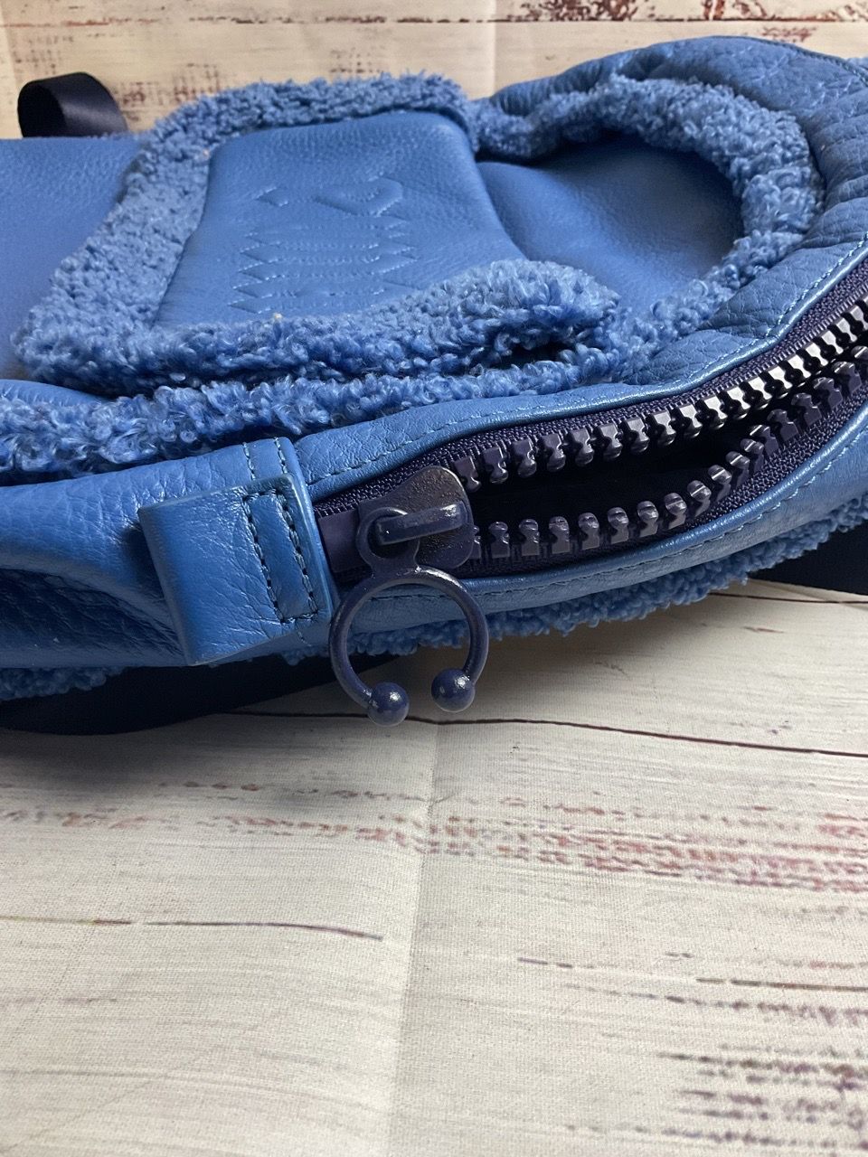 FENTY x Puma Rihanna Blue Sherpa Backpack