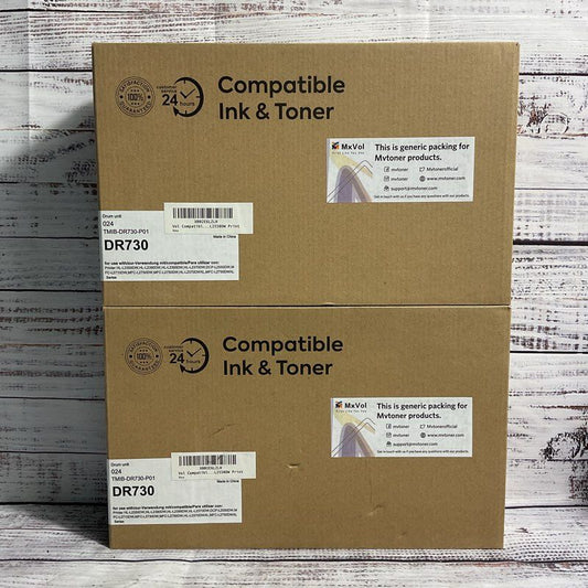 Bundle of 2 NOB MxVol Dr730 Compatible Ink & Toner Drum Units