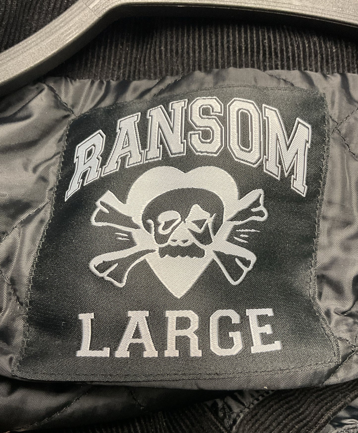 Ransome Clothing Free as a Bird Black Corduroy Embroidered Jacket - Size L