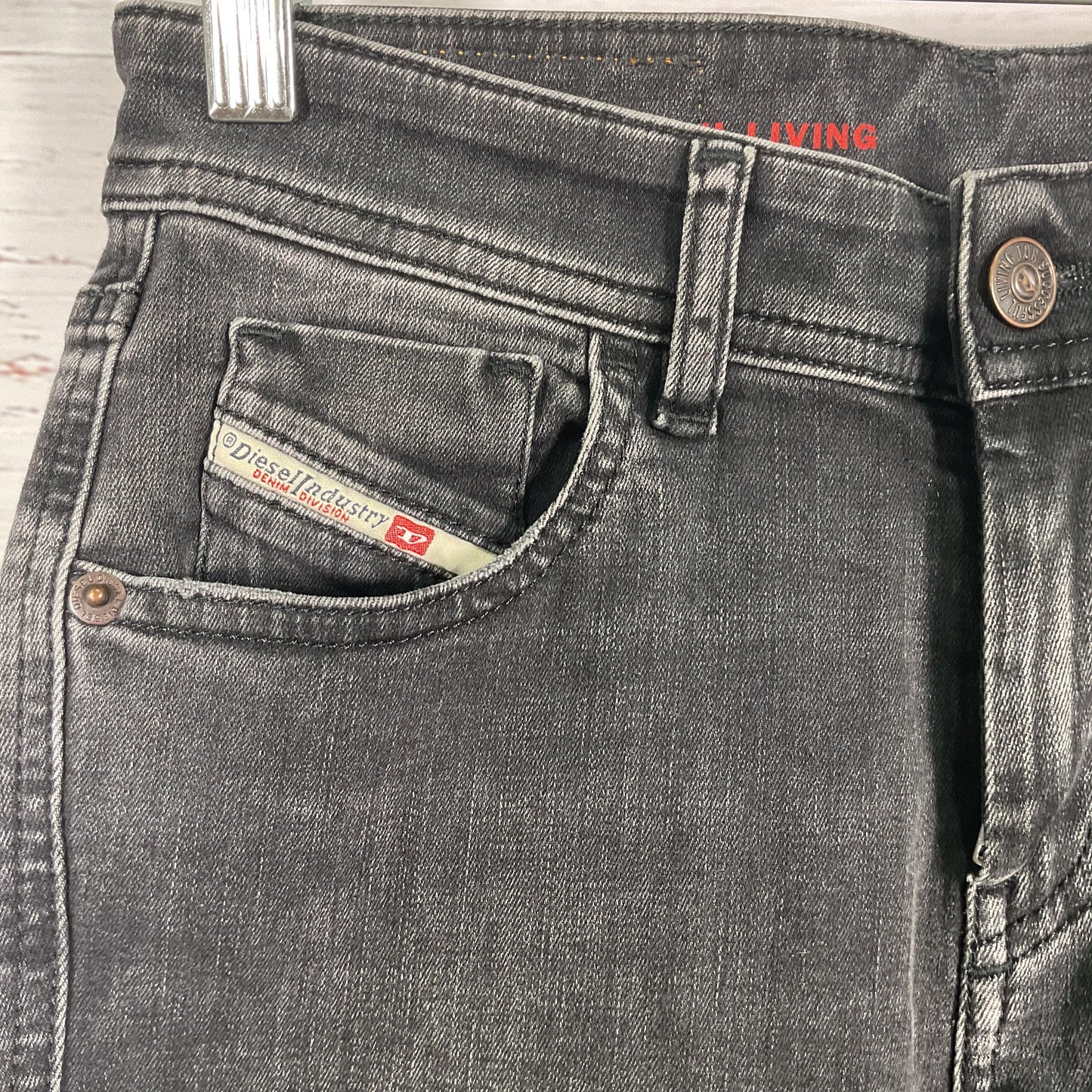 Diesel Skinny Dark Grey Black Jeans Pants - Size 25