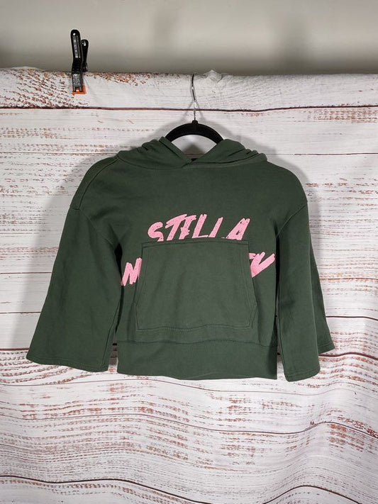 Stella McCartney Girl's Green Hoodie Pink Logo Size 6