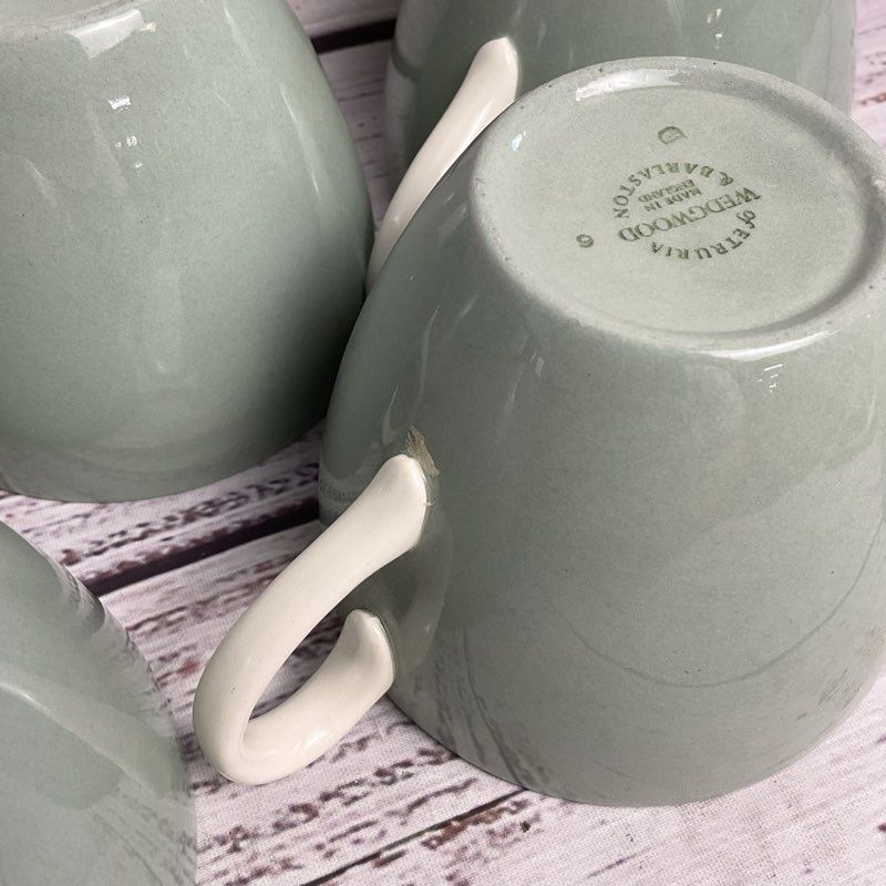 Wedgwood Etruria Barlaston 6 Pc. Wintergreen Ceramic Tea Cup Set