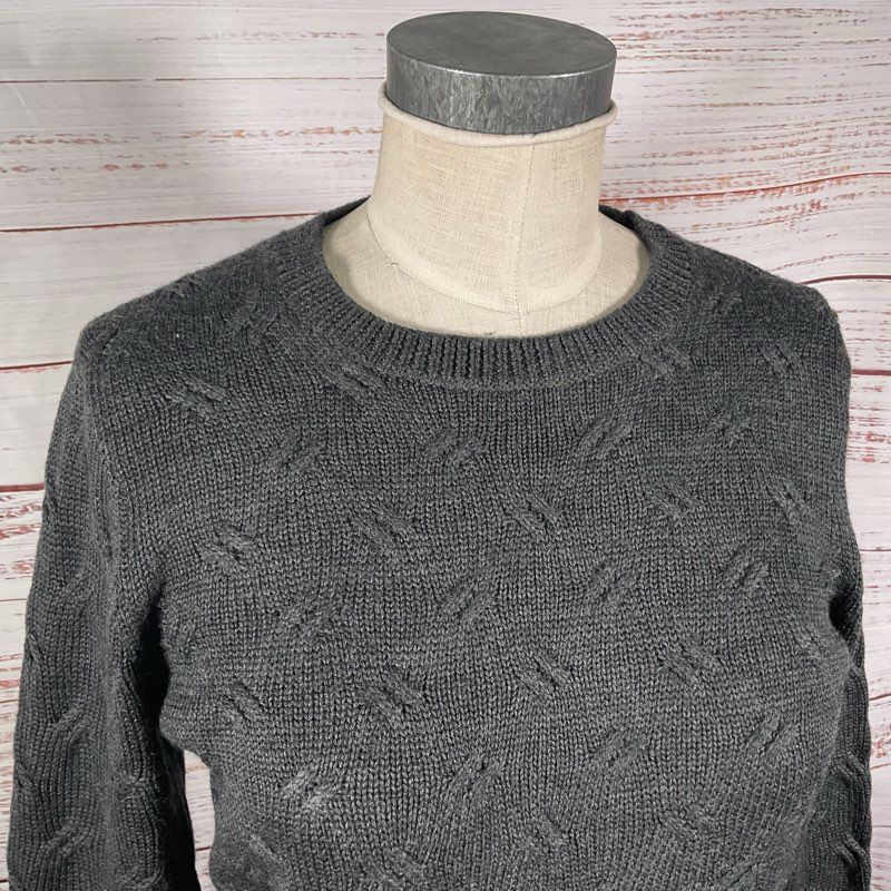 Sandro Gray Knit Merino Wool Blend Pullover Sweater - Size XS