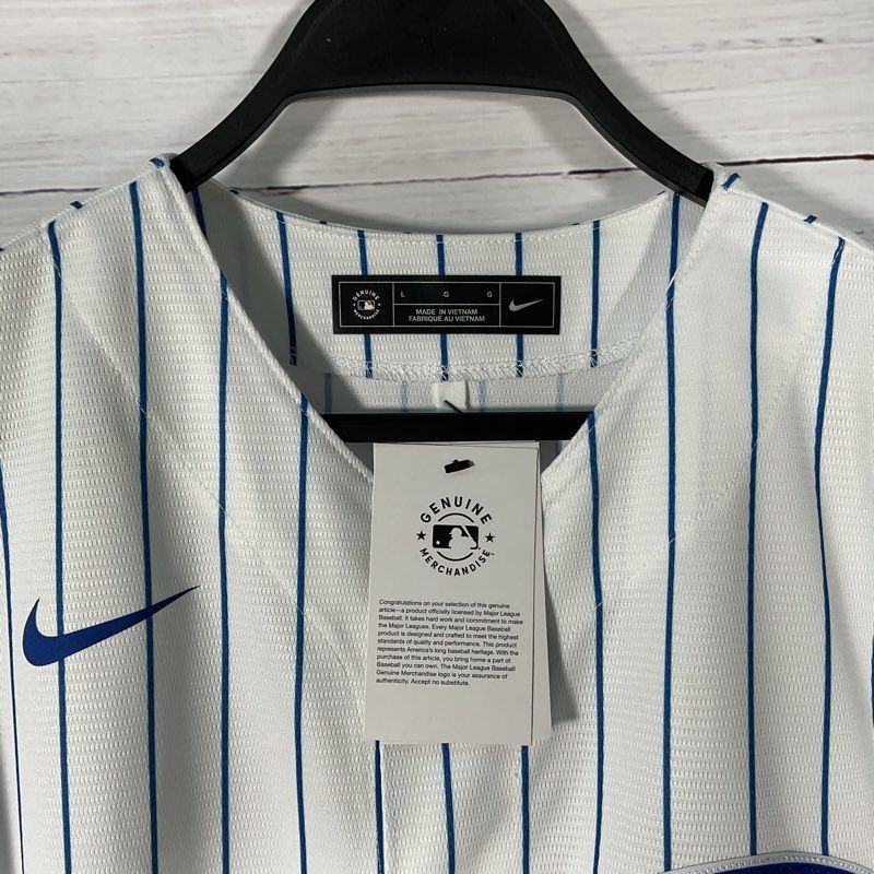 NWT Nike MLB Genuine Merchandise Chicago Cubs 24 Bellinger Baseball Jersey sz L