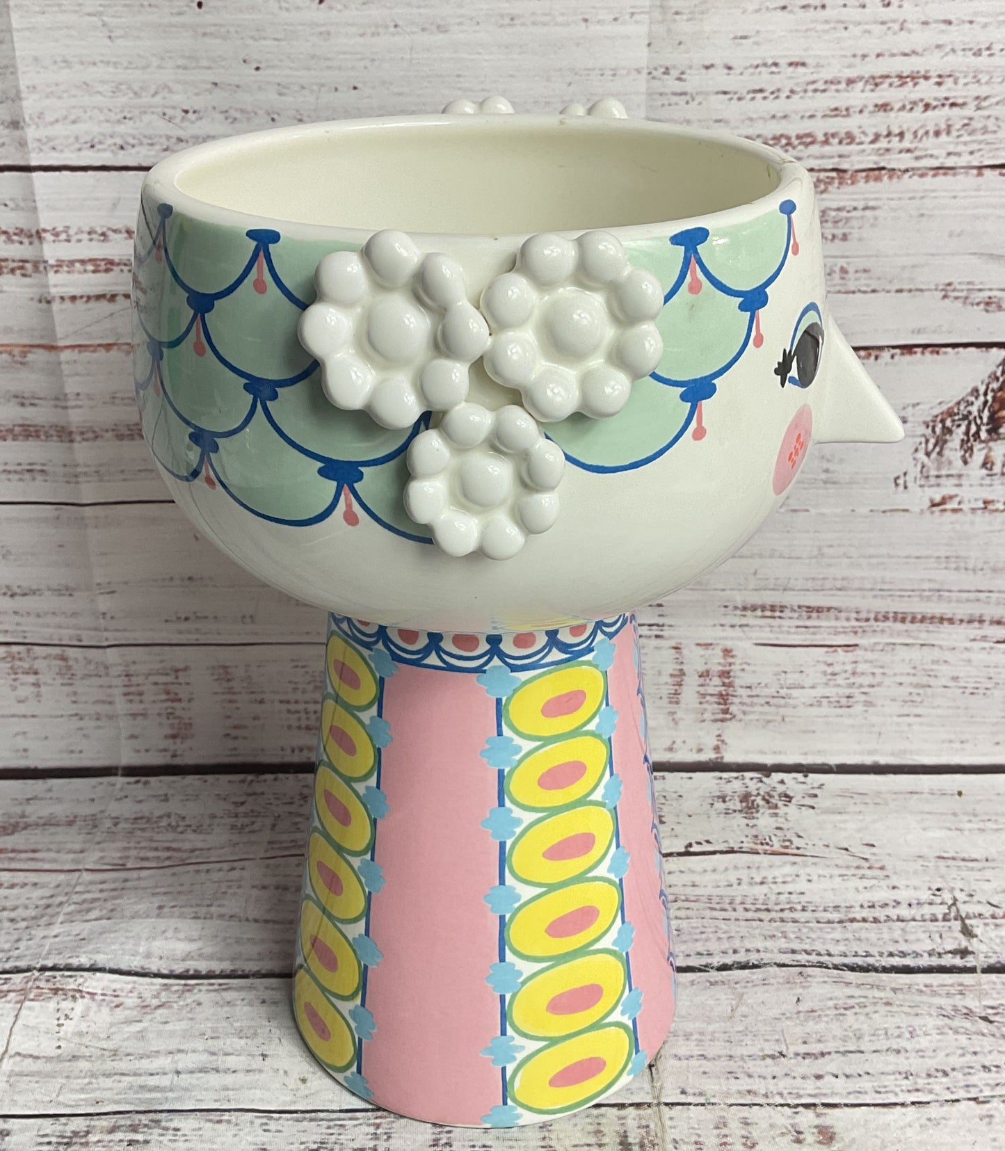 Bjørn Wiinblad Eva Glazed Porcelain 9" Vase Multicolor