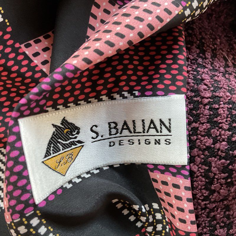 S. BALIAN Designs Women's Purple Tweed Long Coat- SEE MEASUREMENTS