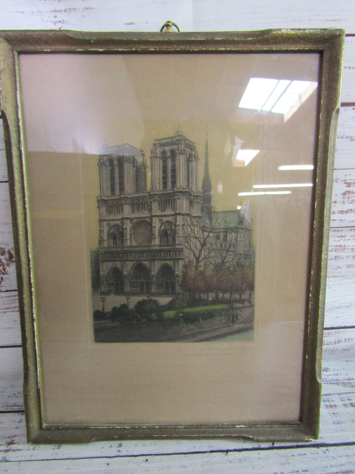 Notre-Dame Cathedral of Paris Print by Artist Pencil Signed