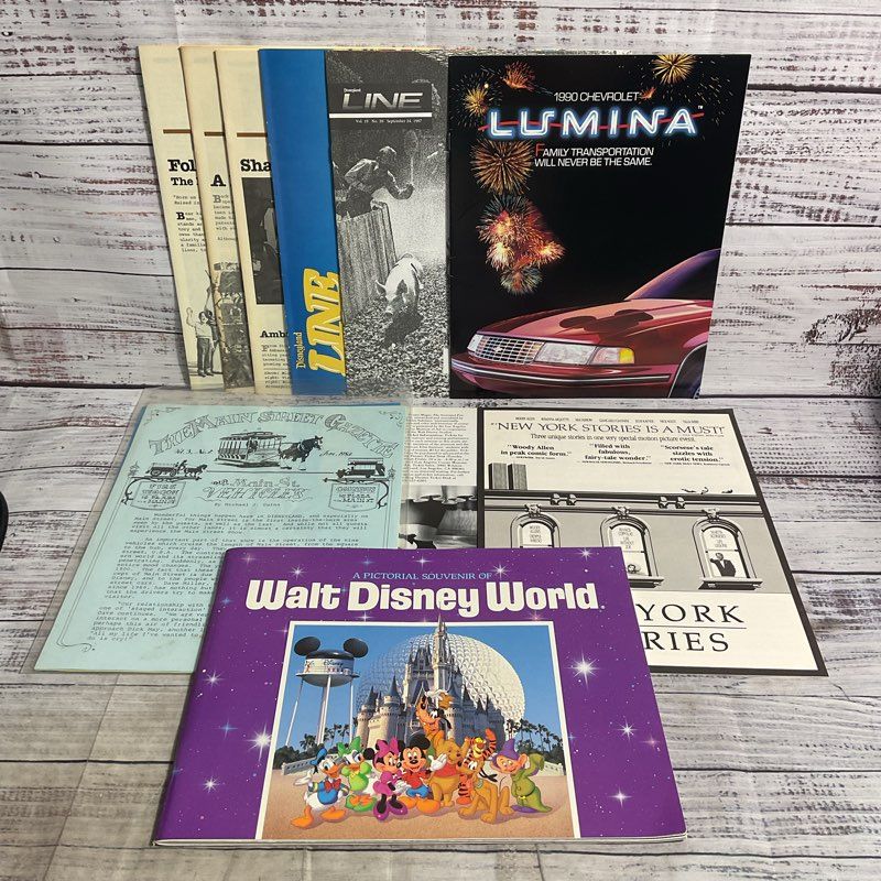 Lot Of 10 Vintage 80s-90s Disney Cast Member & Park Collectibles Mixed Lot