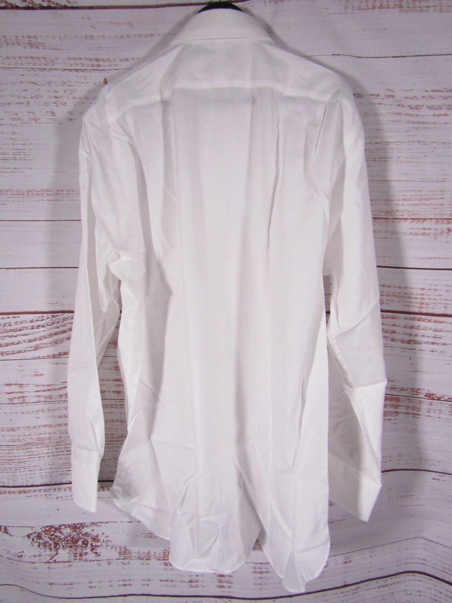 Nordstrom Men's White 100% Cotton Long Sleeve Button Down Shirt Size 17 x 36
