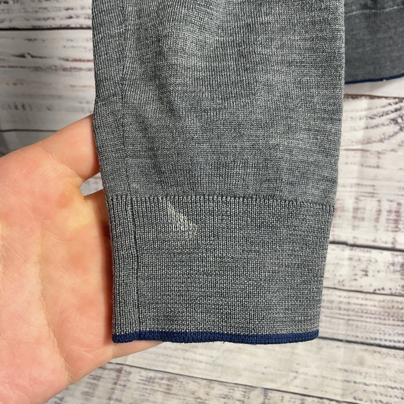 Sandro Gray Merino Wool Knit Crewneck Sweater - Size S