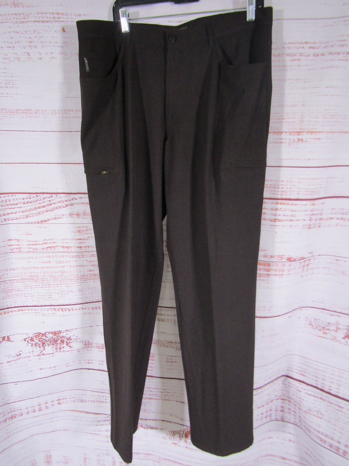 Alberto Ceramica Tom Men's Brown Straight Leg Trouser Pants Size 44