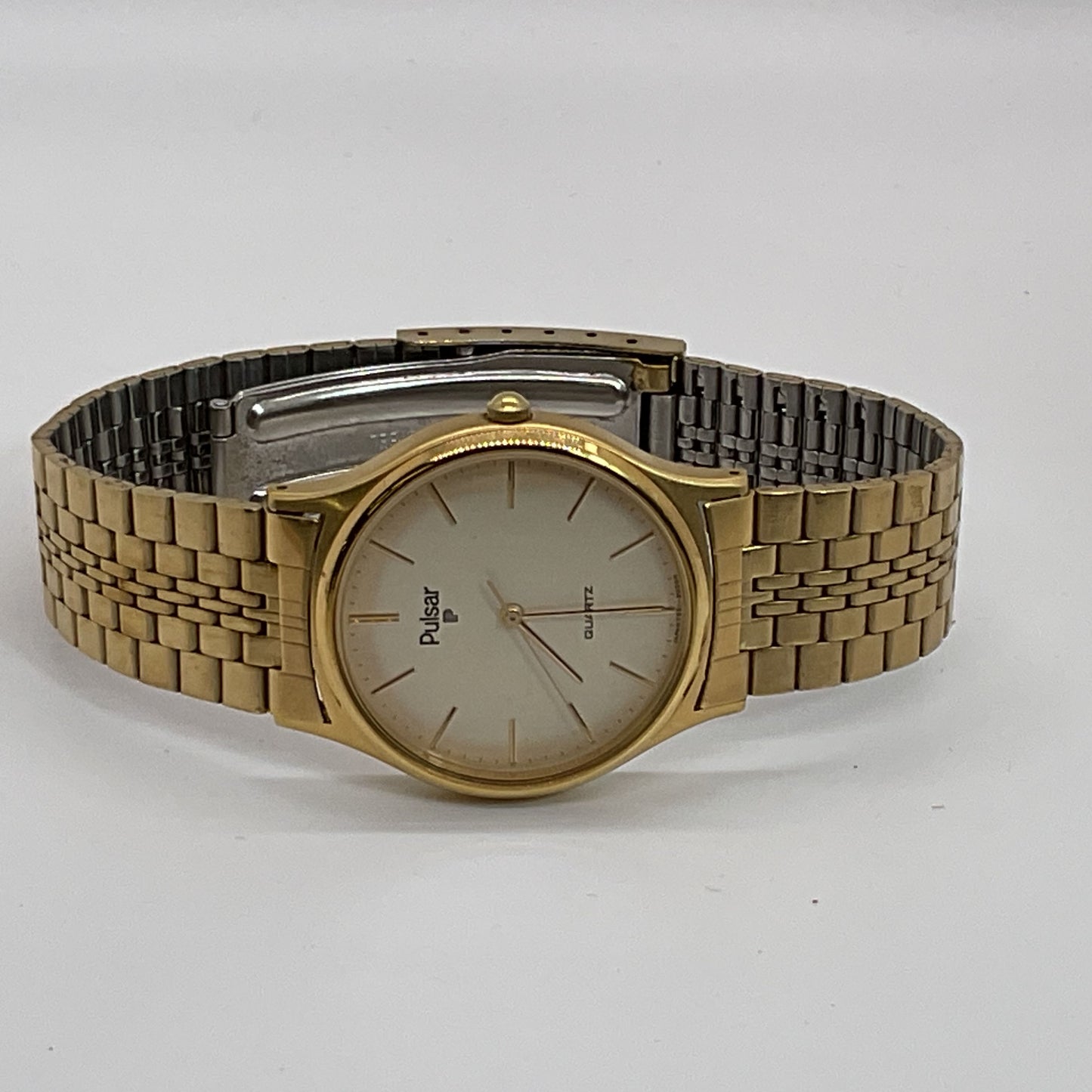 VTG. PULSAR Y551-8019 Gold Tone Quartz Men's Watch- NEEDS BATTERY