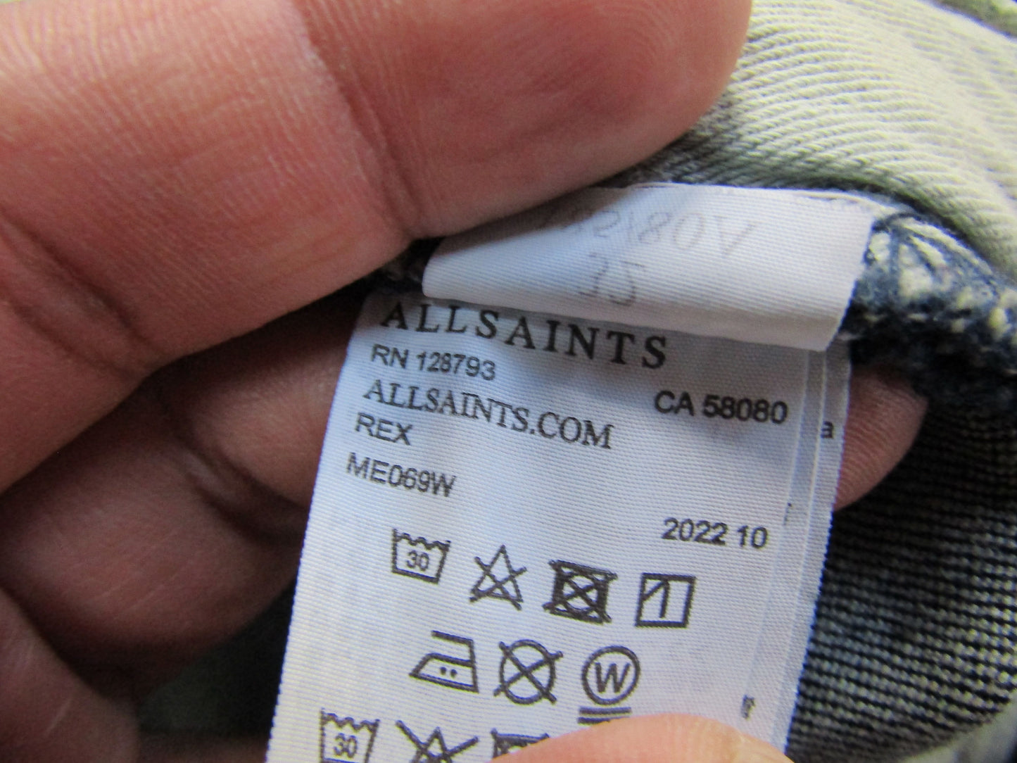 AllSaints Rex Men's Blue Denim Jeans Size 32 x 32