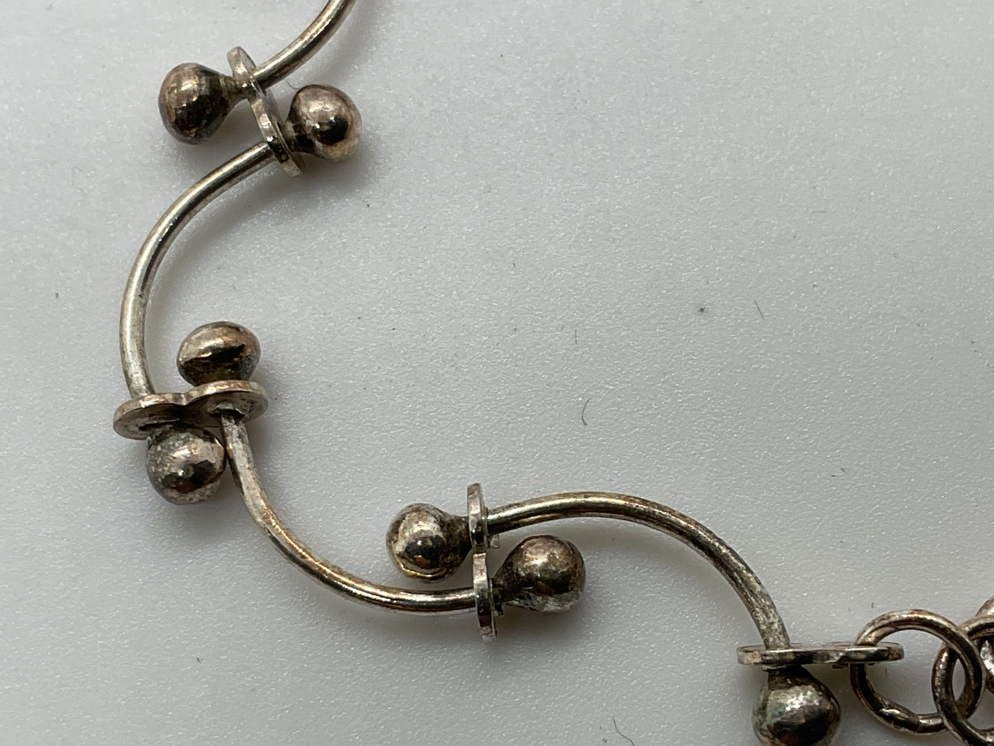 VTG. Sterling Silver Kids Link & Ball 6.25" Bracelet- 4.61g