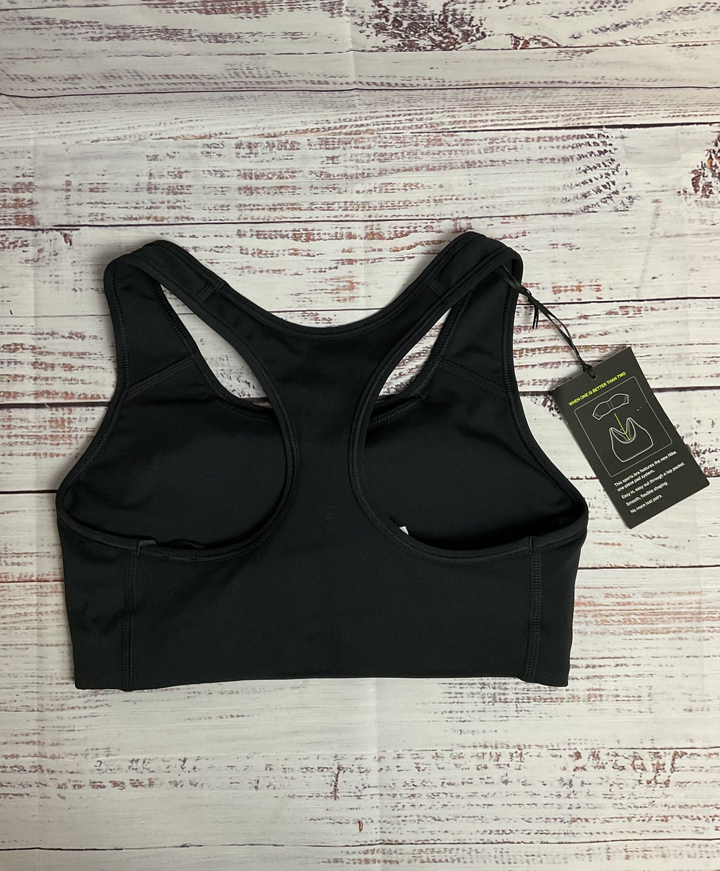 NWT Nike Black Swoosh Sports Bra - Size Small
