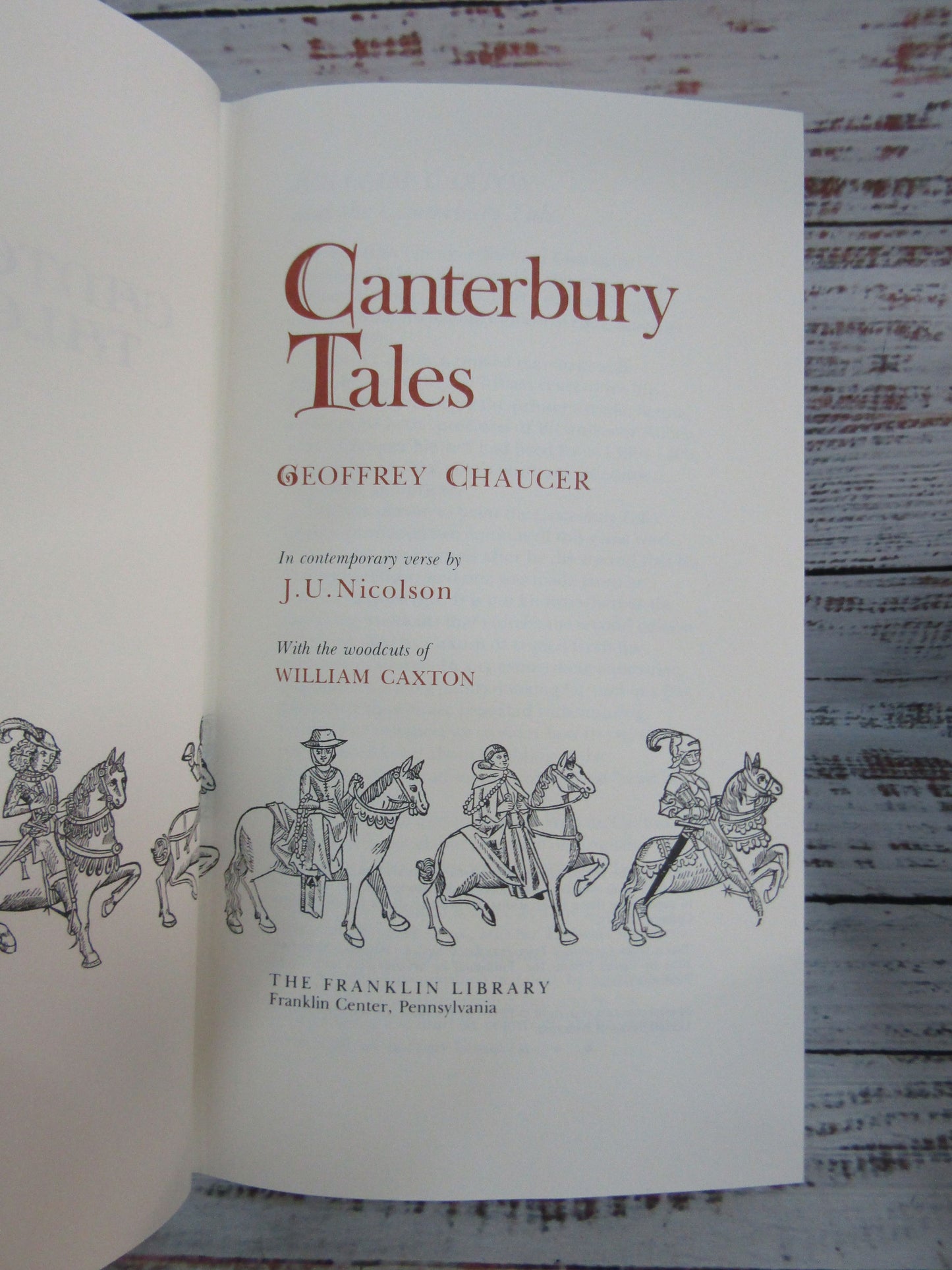 Franklin Library Canterbury Tales by Geoffrey Chaucer