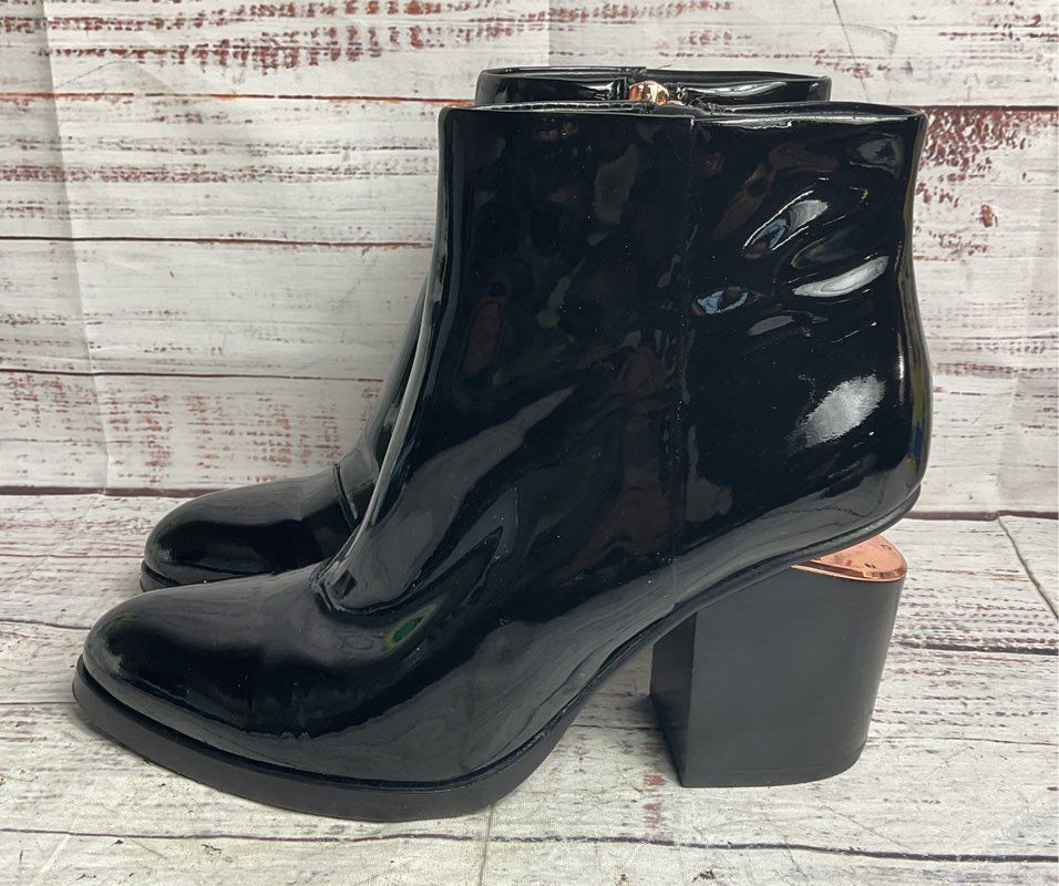 Alexander Wang Gabi Patent leather Ankle Booties Black 36