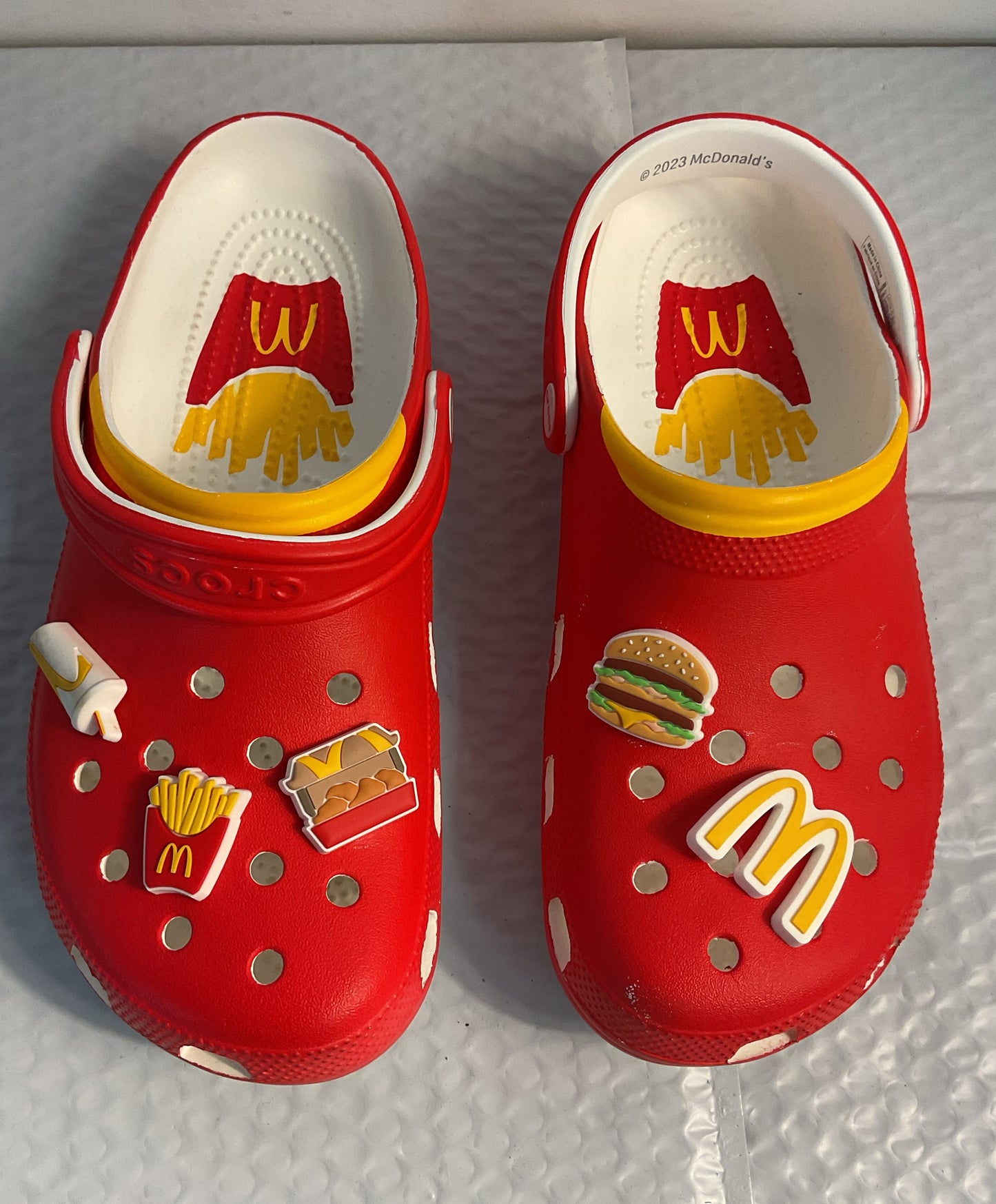 McDonalds Classic Crocs Red Slip-On Unisex Adults Men's Size 11 Women's Size 9