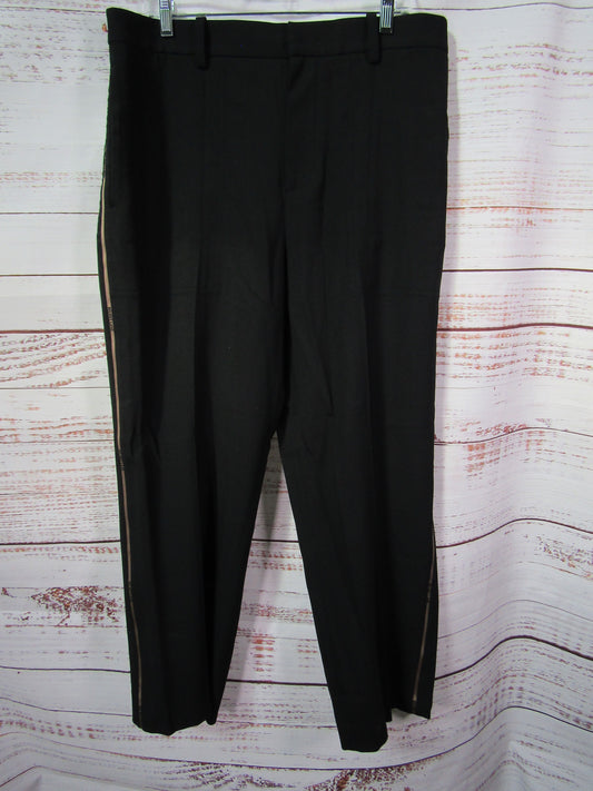 Helmut Lang Women's Black Wool Blend Trousers Size XL
