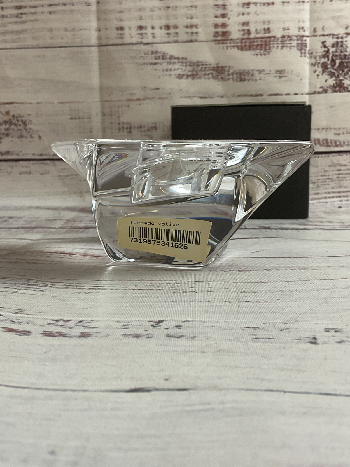 Orrefors Jan Johansson Tornado Glass Candle Holder NOB