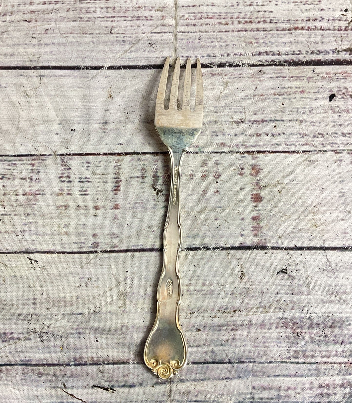 Gorham Vintage Set of 12 Rondo Salad Forks Sterling Silver