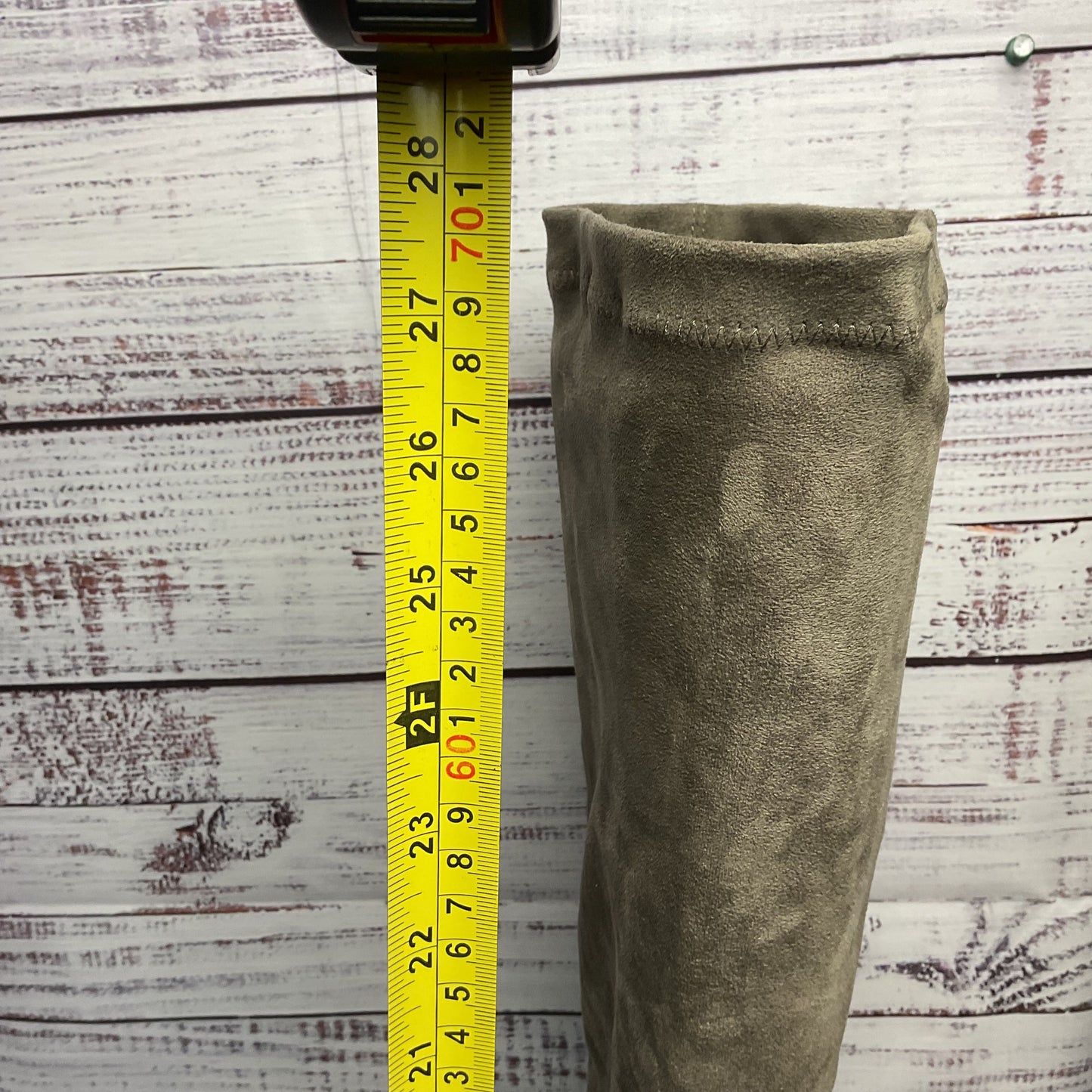 Joie Jemina Taupe Faux Suede Knee High Stiletto Boots Women Size 11