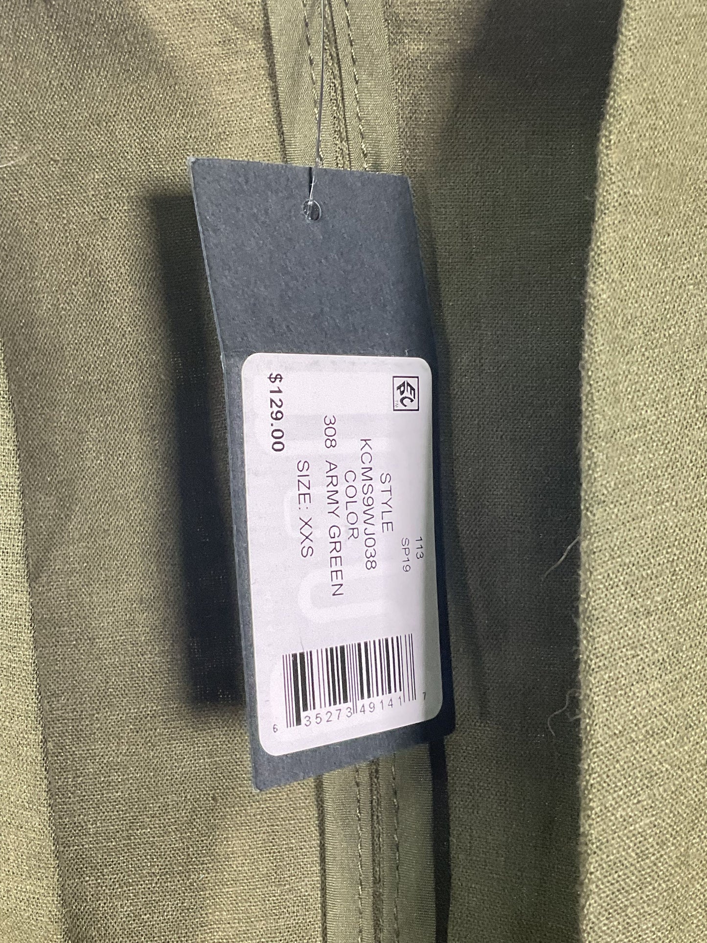 Kenneth Cole Army Open Front Blazer NWT - Size XXS