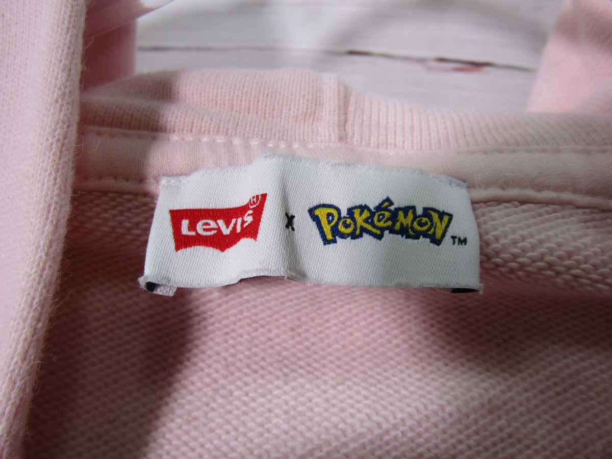 Levi's x Pokémon Women's Pink Pokémon Embroidered Cotton Hoodie Size XS