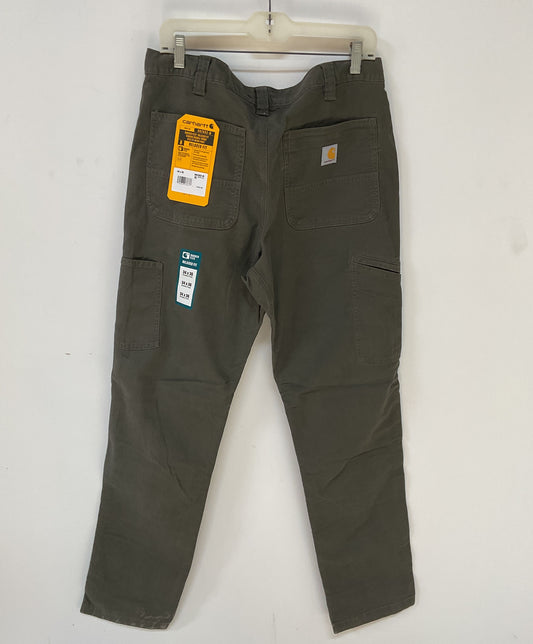 NWT Men's Carhartt Army Green Carpenter Pants Size 34