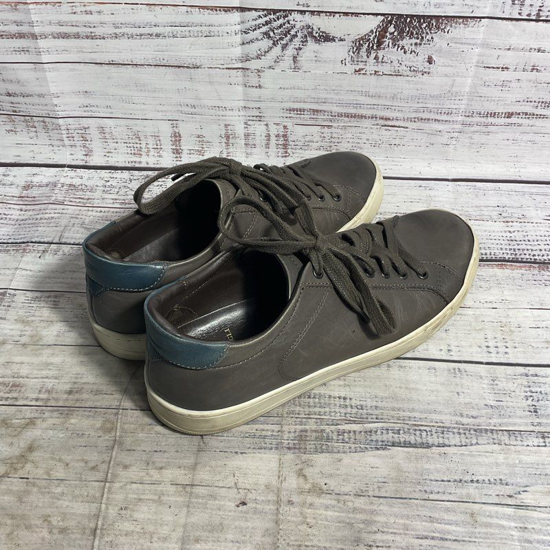 Bruno Magli Westy Taupe/Navy Leather Sneaker Men's Size 8.5