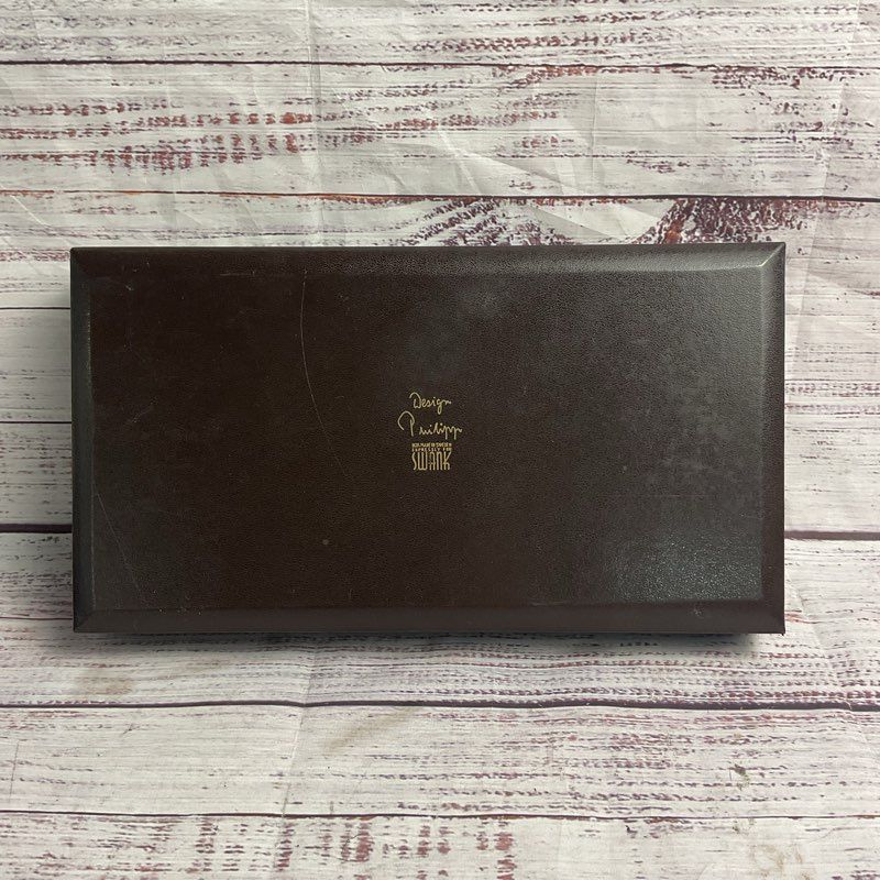 Swank Design Philipp Brown Leather 11" Jewelry Cufflink Box
