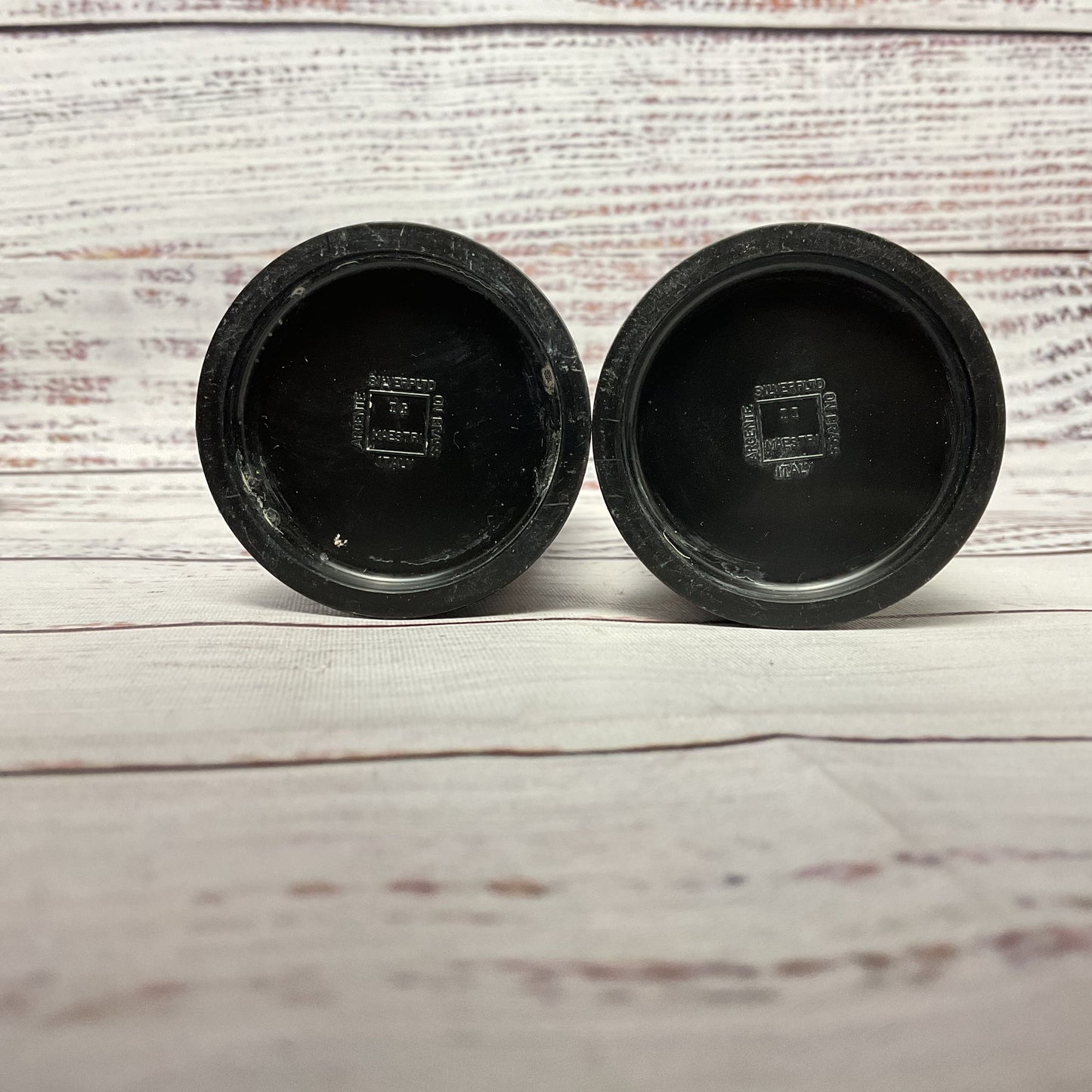 Gorham Maestri Silver Platted Salt And Peppershaker + Covered Glass Butter Dish