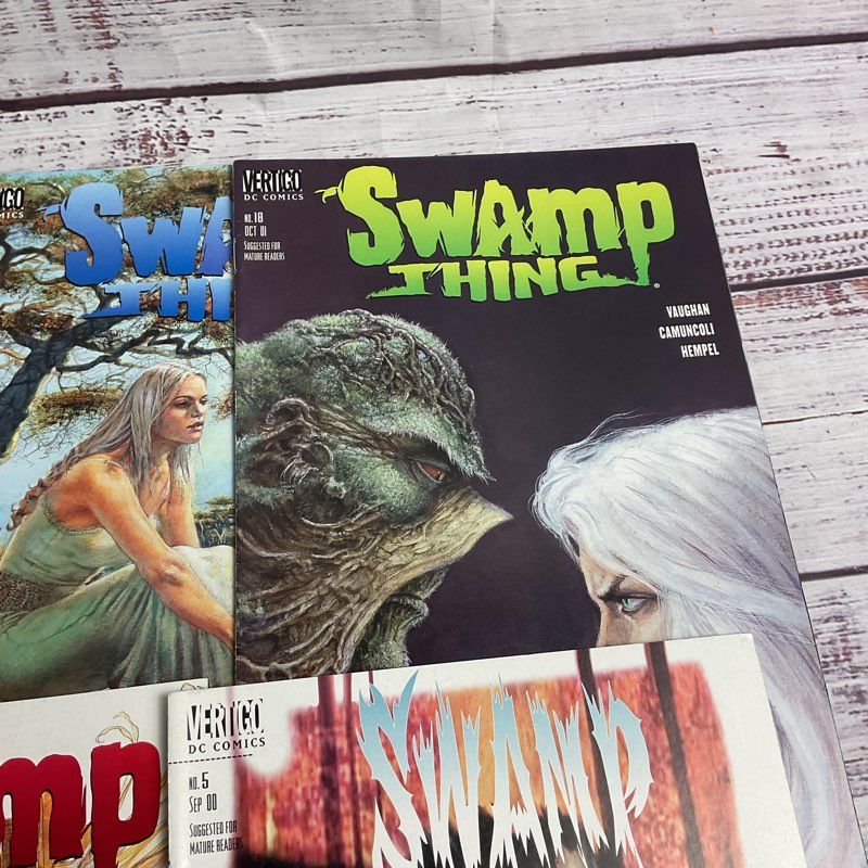 Vintage 5 Pc. Swamp Thing Dc Vertigo Comic Lot 2001