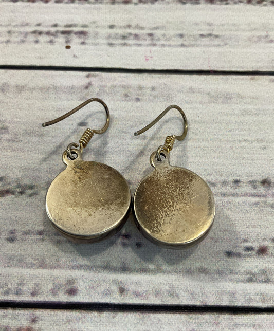 Artisan Handcrafted Sterling Silver Dichroic Glass Drop Dangle Earrings