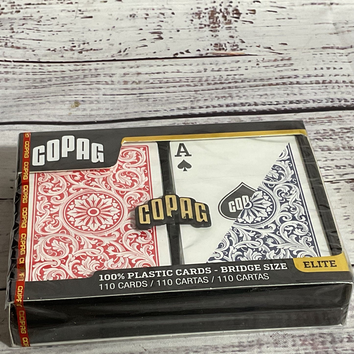 COPAG Elite 1546 Plastic Bridge Size Regular Index Cards Red/Blue- (7 OF 12)