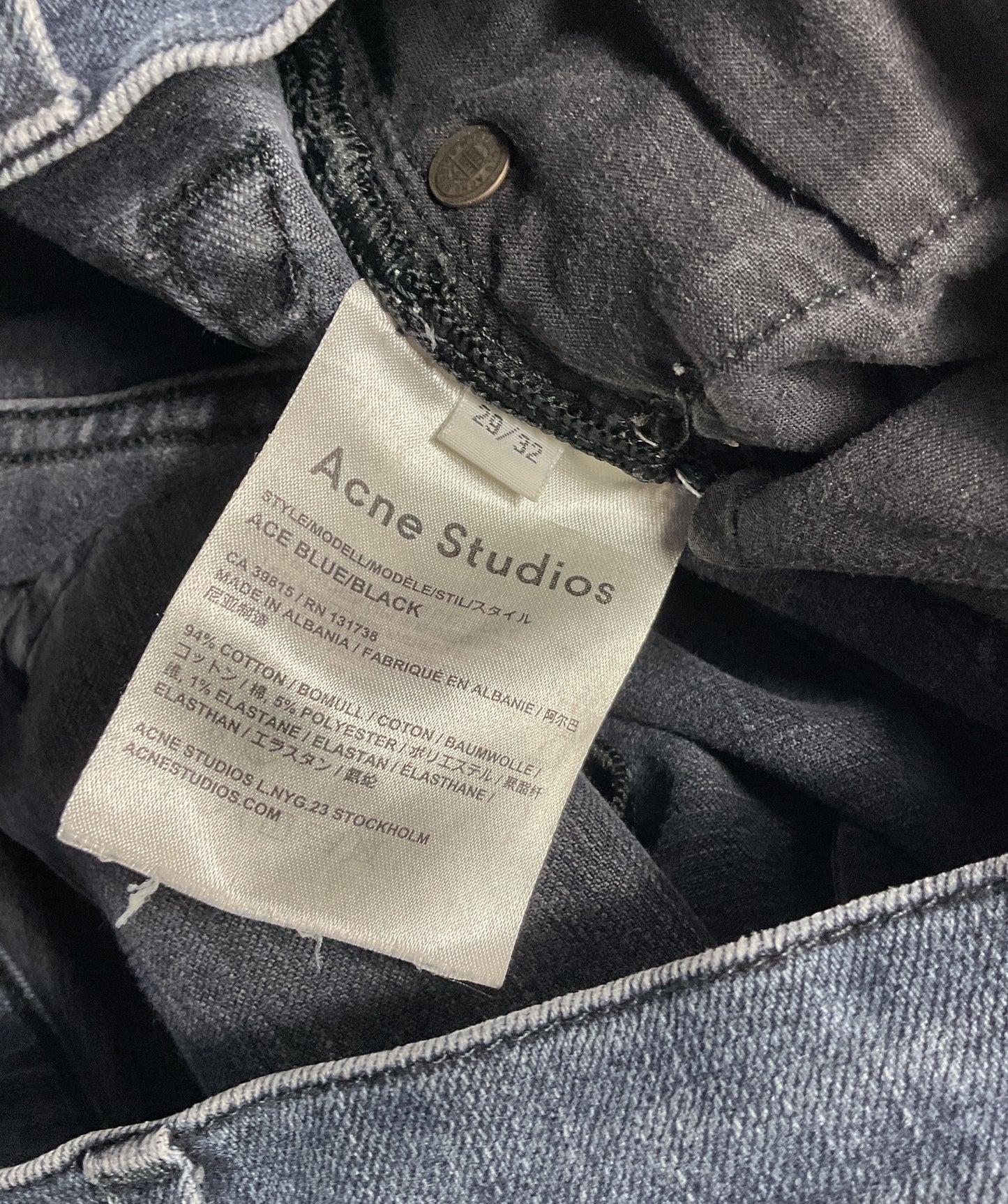 Acne Studios Ace Slim Jeans Blue 29/32