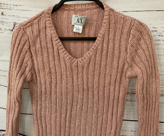 Armani Exchange Women's Light Pink Knit Silk Blend Pullover Sweater Size S