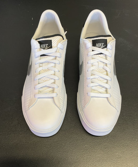 Nike Sweet Classic Leather White/Metallic Silver Black Size 11.5