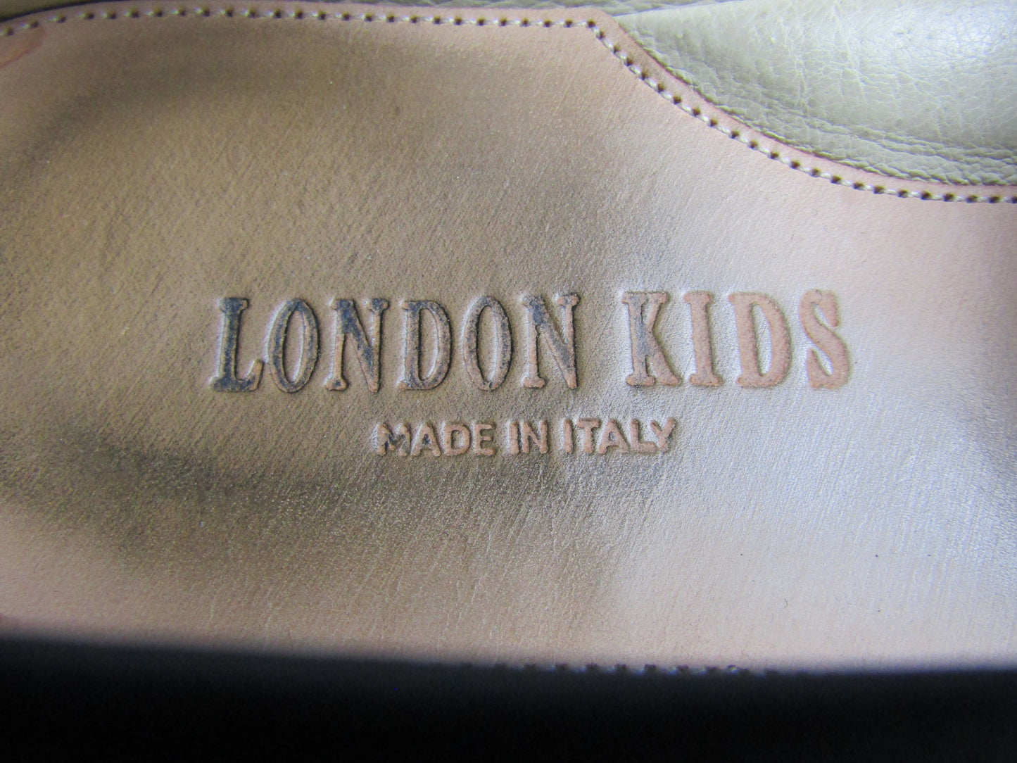 London Kids Sahara Girl's Black Loafer Shoes Size 7 Made in Italy