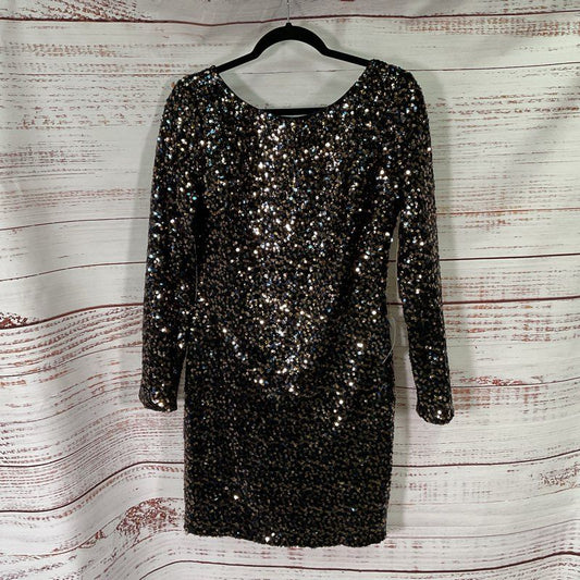 NWT Eliza J. Multi Sequin Long Sleeve Mini Casual Dress - Size 12