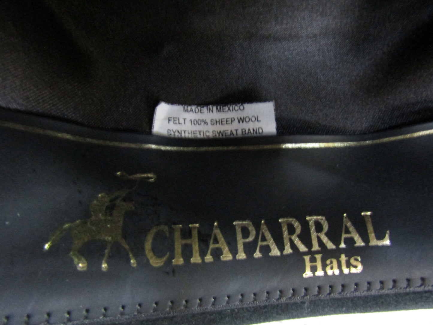 Chaparral Men's Black Sheep Wool Western Hat Size 7 1/4