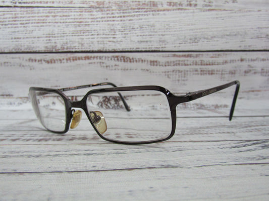 Dolce & Gabbana DG 369 Rectangular Brown Eyeglasses Frame Made in Italy