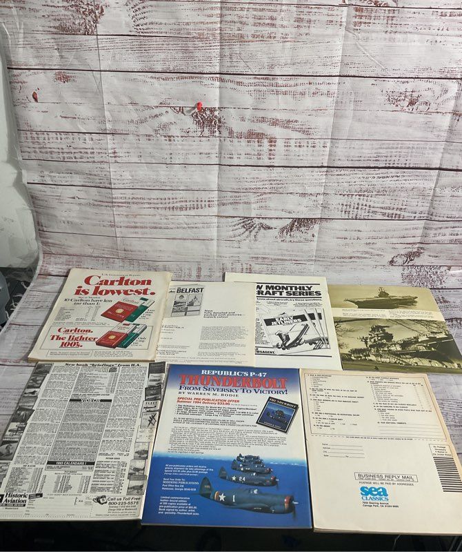Lot Of 7 Vintage Army Magazines Military 1970's Wings, Sea Classics,