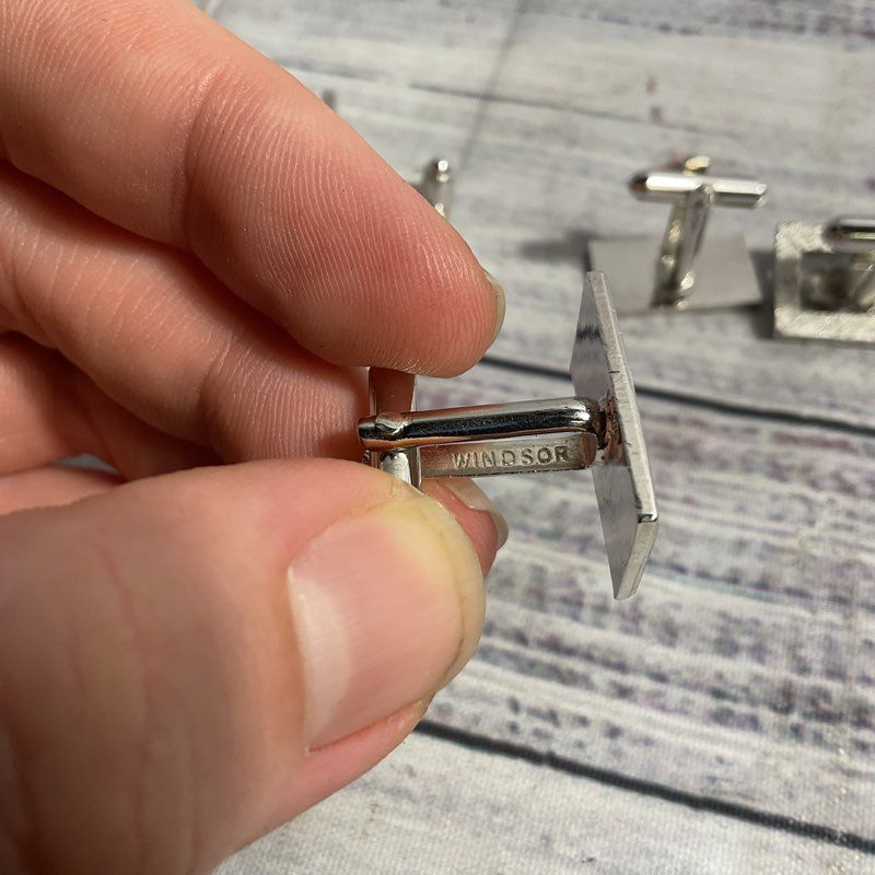 Mixed Lot of 2 Car Auto Racing Motif Silver Tone Cufflinks