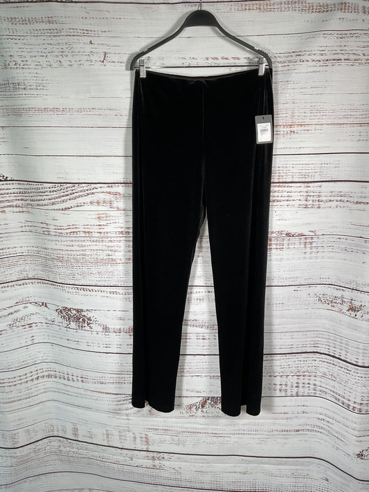 Lyssé Black Velvet Straight-Leg Pants - Size XL New