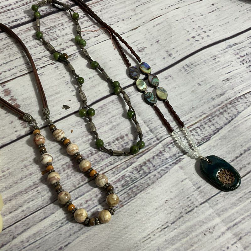 Lot of 6 Multi Gemstone Beaded Necklaces