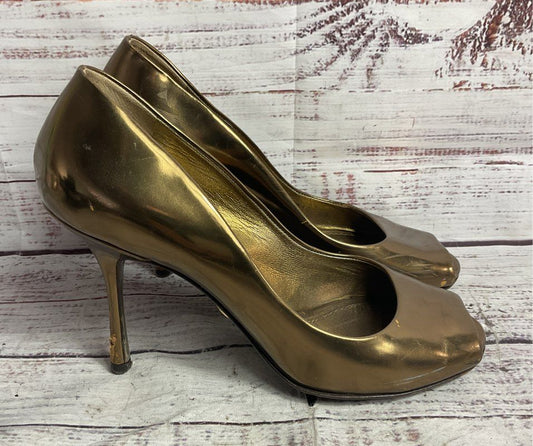Dolce & Gabbana Patent Leather Pump Heels Bronze 36