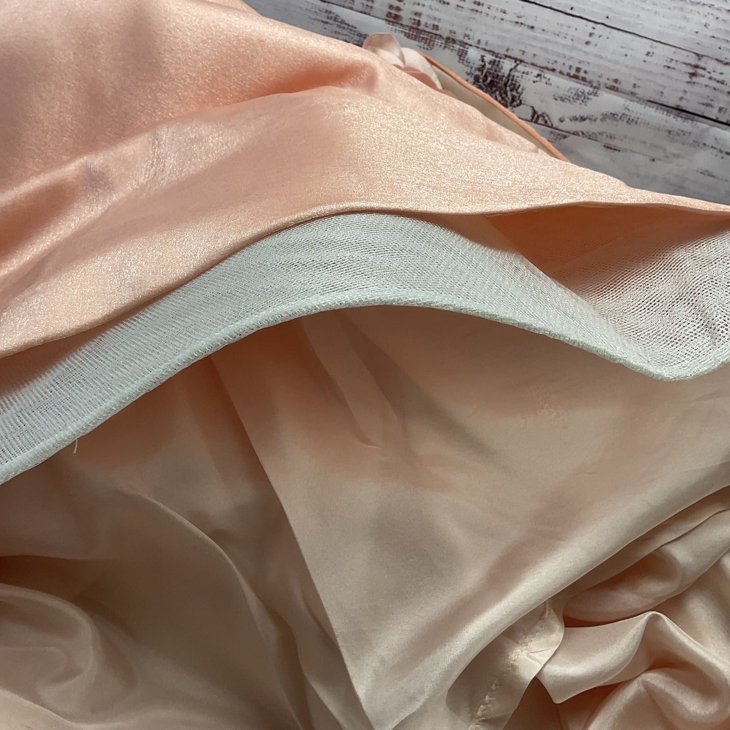 Andreas Fashion Light Peach Floral Ball Gown Long Formal Dress - Size See Photos