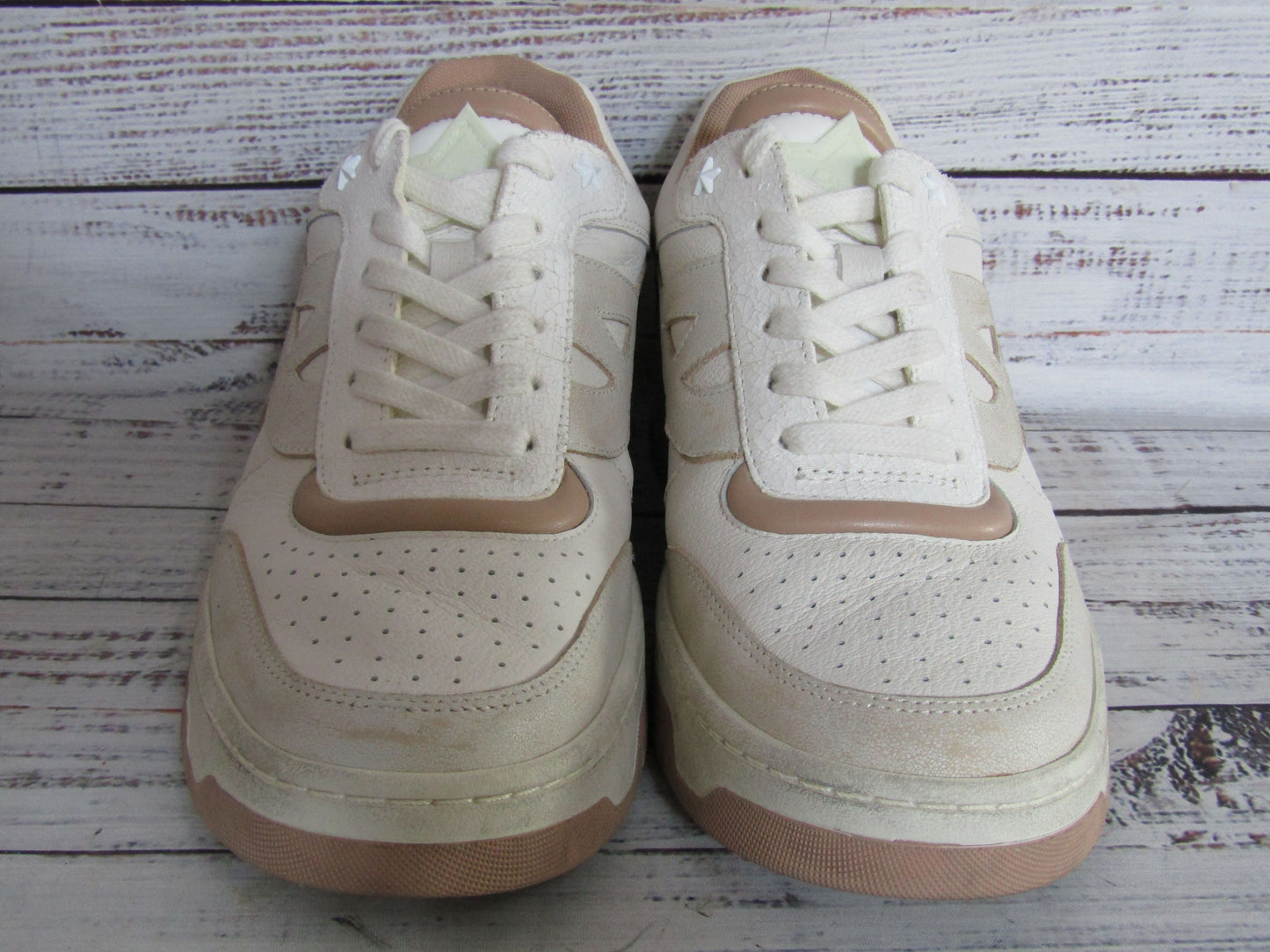 Ash Blake Women's Off White Leather Low Top Sneakers Size 9