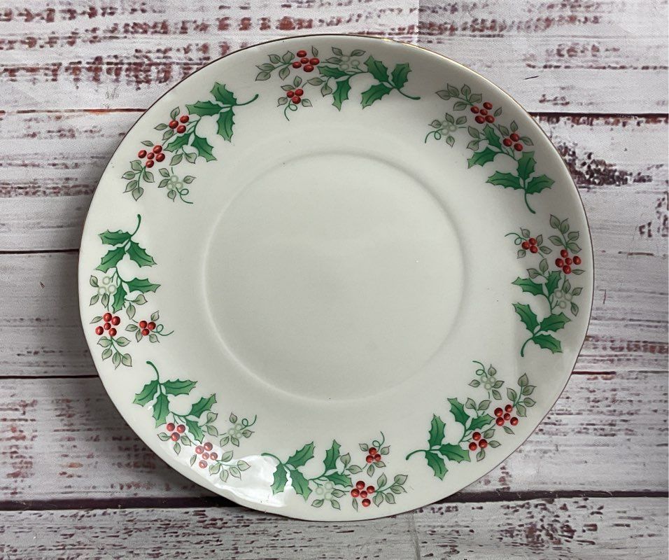 Gibson Designs Christmas Charm Delight Holiday Gravy Boat & Underplate White